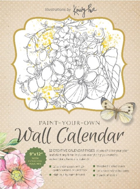 Paint-Your-Own Wall Calendar : Illustrations by Kristy Rice, Multiple-component retail product, part(s) enclose Book