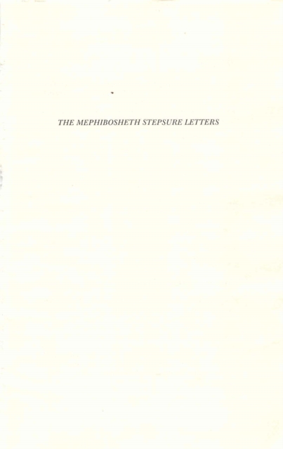 Mephibosheth Stepsure Letters, PDF eBook