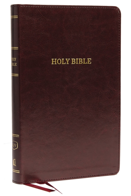 KJV Holy Bible: Deluxe Thinline with Cross References, Burgundy Leathersoft, Red Letter, Comfort Print: King James Version, Leather / fine binding Book