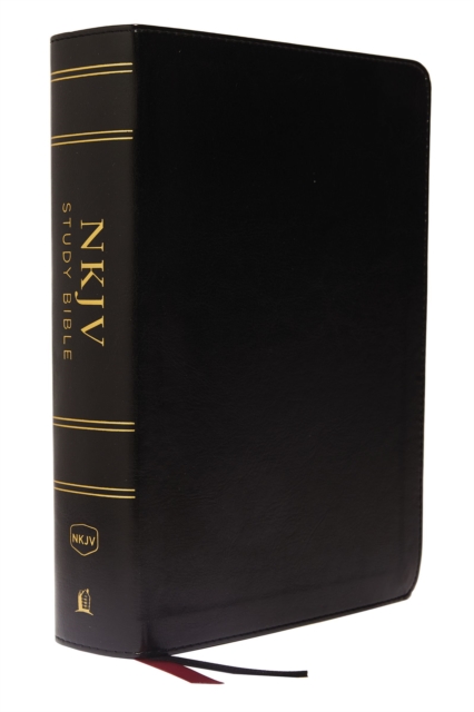 NKJV Study Bible, Leathersoft, Black, Full-Color, Thumb Indexed, Comfort Print : The Complete Resource for Studying God’s Word, Leather / fine binding Book