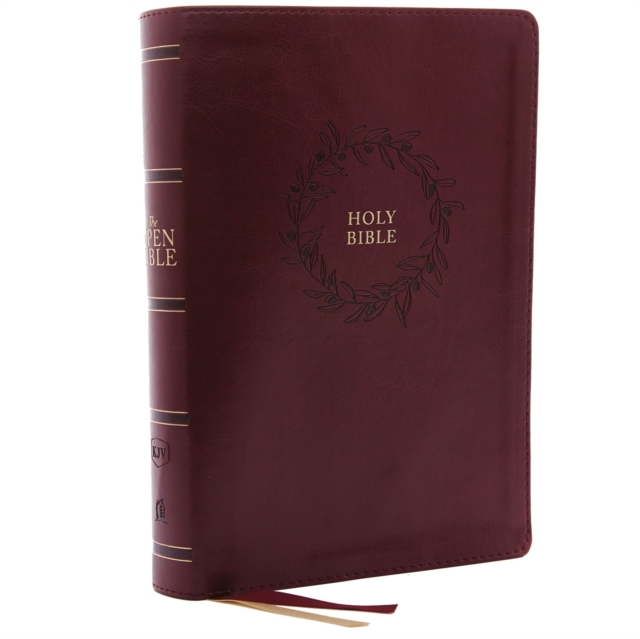 The KJV Open Bible: Complete Reference System, Burgundy Leathersoft, Red Letter, Comfort Print: King James Version, Leather / fine binding Book