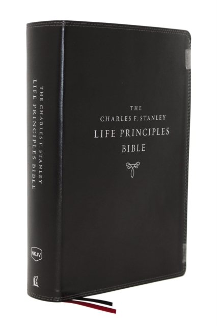 The NKJV, Charles F. Stanley Life Principles Bible, 2nd Edition, Leathersoft, Black, Thumb Indexed, Comfort Print : Growing in Knowledge and Understanding of God Through His Word, Leather / fine binding Book