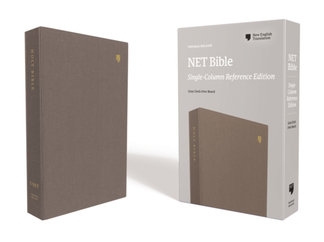 NET Bible, Single-Column Reference, Cloth over Board, Gray, Comfort Print : Holy Bible, Hardback Book