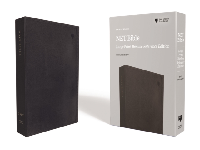 NET Bible, Thinline Reference, Large Print, Leathersoft, Black, Comfort Print : Holy Bible, Leather / fine binding Book