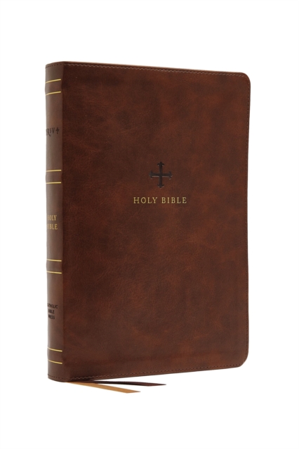 NRSV Large Print Standard Catholic Bible, Brown Leathersoft (Comfort Print, Holy Bible, Complete Catholic Bible, NRSV CE) : Holy Bible, Leather / fine binding Book