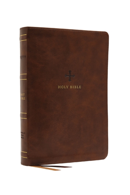 NRSV, Catholic Bible, Standard Personal Size, Leathersoft, Brown, Comfort Print : Holy Bible, Leather / fine binding Book