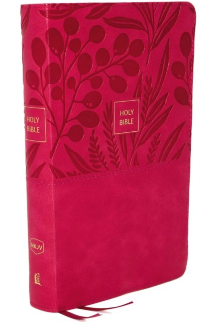 NKJV, End-of-Verse Reference Bible, Personal Size Large Print, Leathersoft, Pink, Red Letter, Comfort Print : Holy Bible, New King James Version, Leather / fine binding Book