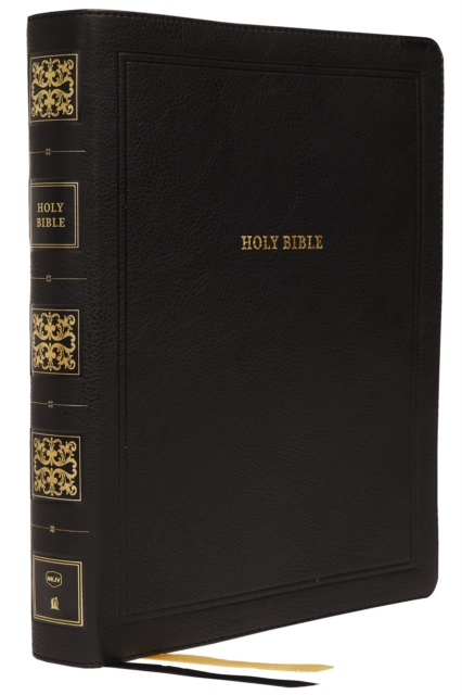 NKJV, Reference Bible, Wide Margin Large Print, Leathersoft, Black, Red Letter, Comfort Print : Holy Bible, New King James Version, Leather / fine binding Book