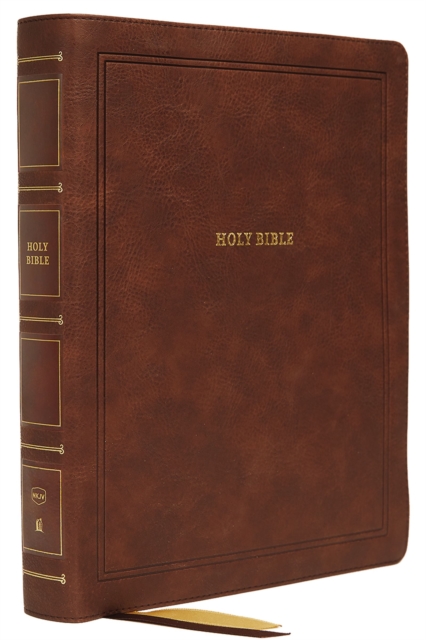 NKJV, Reference Bible, Wide Margin Large Print, Leathersoft, Brown, Red Letter, Comfort Print : Holy Bible, New King James Version, Leather / fine binding Book