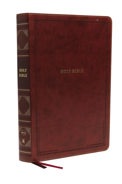 NKJV Holy Bible, Super Giant Print Reference Bible, Brown Leathersoft, 43,000 Cross references, Red Letter, Comfort Print: New King James Version, Leather / fine binding Book