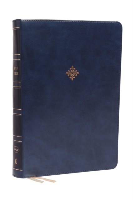 NKJV Holy Bible, Super Giant Print Reference Bible, Blue Leathersoft, 43,000 Cross references, Red Letter, Comfort Print: New King James Version, Leather / fine binding Book