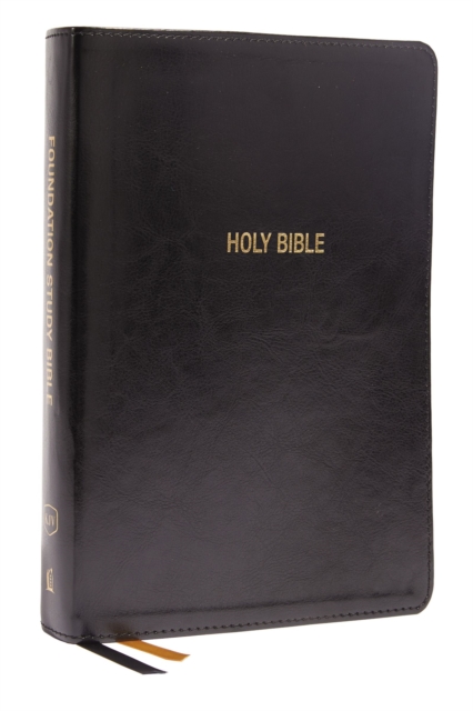 KJV, Foundation Study Bible, Large Print, Leathersoft, Black, Red Letter, Thumb Indexed, Comfort Print : Holy Bible, King James Version, Leather / fine binding Book