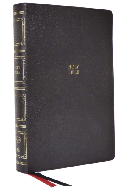 KJV Holy Bible: Paragraph-style Large Print Thinline with 43,000 Cross References, Black Genuine Leather, Red Letter, Comfort Print (Thumb Indexed): King James Version, Leather / fine binding Book