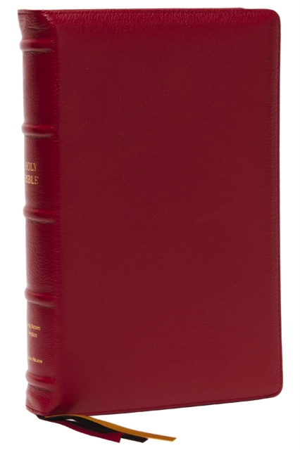 KJV Holy Bible: Large Print Single-Column with 43,000 End-of-Verse Cross References, Red Goatskin Leather, Premier Collection, Personal Size, Red Letter: King James Version, Leather / fine binding Book