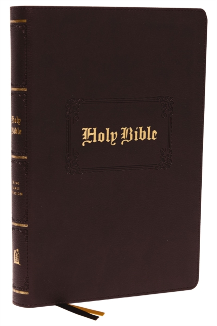 KJV Holy Bible: Large Print with 53,000 Center-Column Cross References, Brown Leathersoft, Red Letter, Comfort Print: King James Version, Leather / fine binding Book