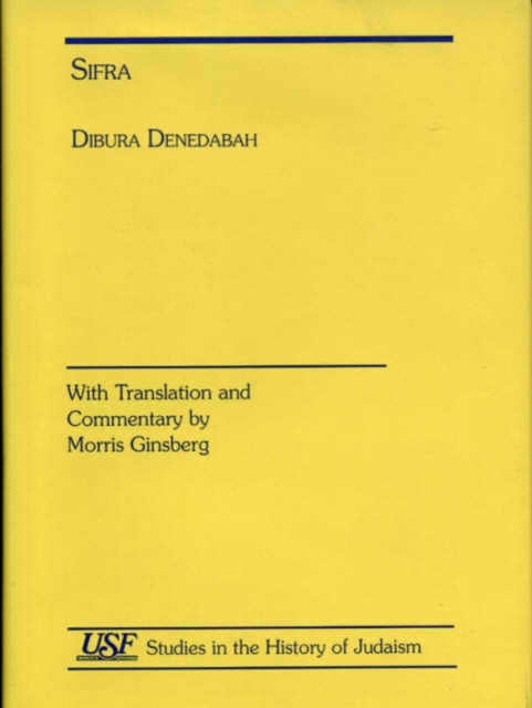 Sifra : With Translation and Commentary Dibura Denedabah, Hardback Book