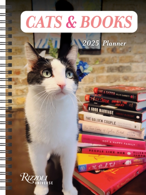 Cats & Books 16-Month 2025 Planner Calendar, Calendar Book