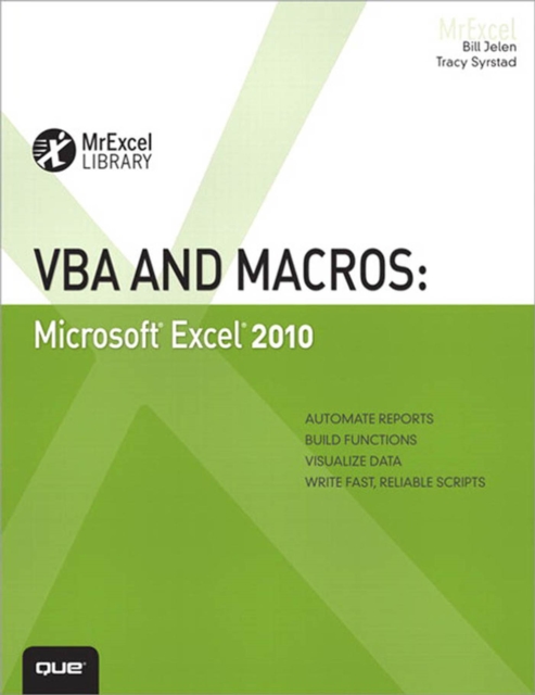 VBA and Macros : Microsoft Excel 2010, Portable Documents, PDF eBook