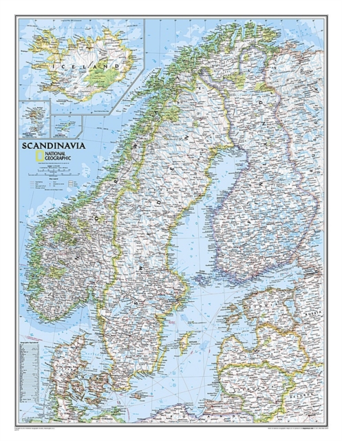 Scandinavia Classic, Laminated : Wall Maps Countries & Regions, Sheet map Book
