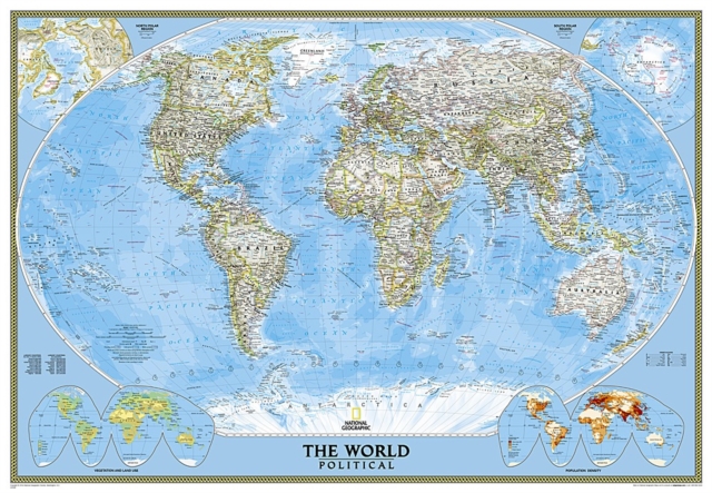 World Classic, Enlarged &, Laminated : Wall Maps World, Sheet map Book