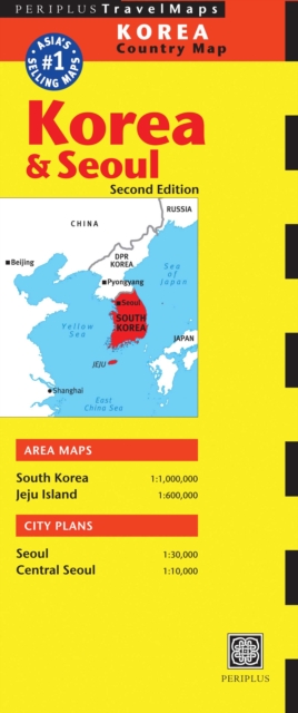 Korea & Seoul Travel Map Second Edition, Sheet map, folded Book