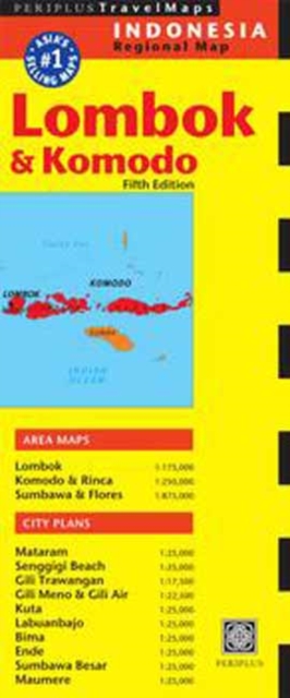 Lombok & Komodo Travel Map Fifth Edition, Sheet map, folded Book