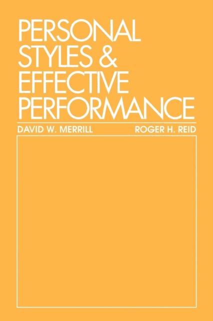 Personal Styles & Effective Performance, Paperback / softback Book