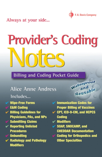 Providers' Coding Notes: Billing and Coding Pocket Guide, Paperback / softback Book
