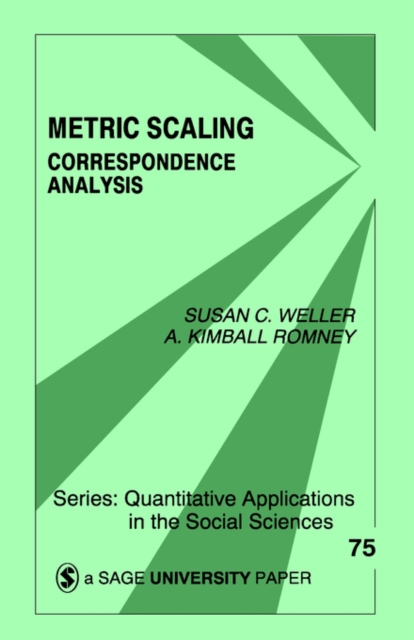 Metric Scaling : Correspondence Analysis, Paperback / softback Book