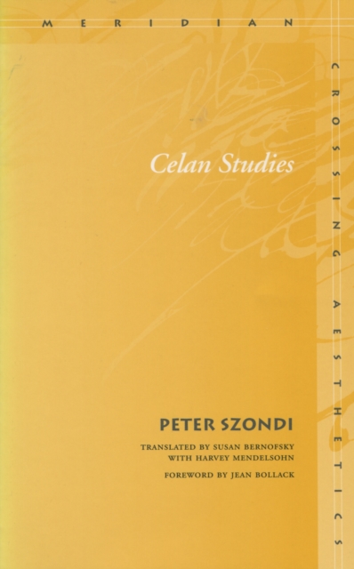 Celan Studies, Paperback / softback Book