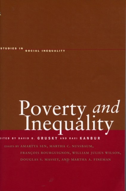 Poverty and Inequality, Hardback Book