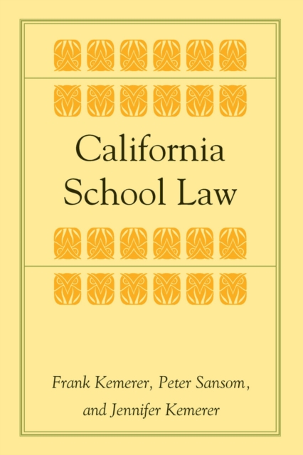 California School Law, Hardback Book