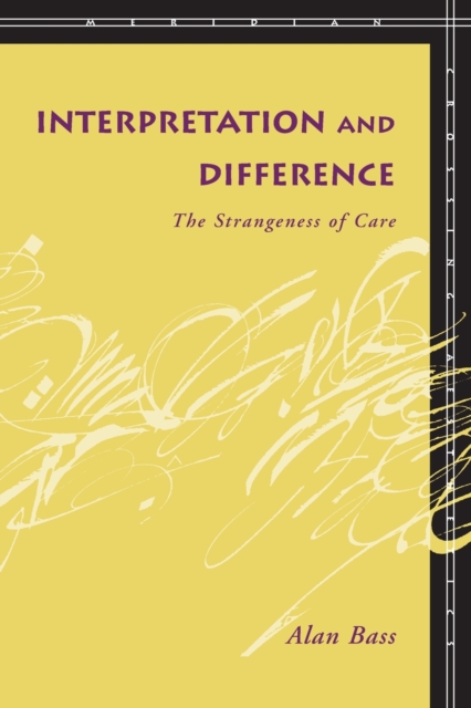 Interpretation and Difference : The Strangeness of Care, Paperback / softback Book