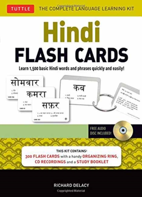 Hindi Flash Cards Kit : Learn 1,500 basic Hindi words and phrases quickly and easily! (Online Audio Included), Multiple-component retail product Book