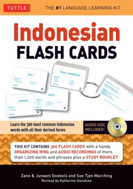Indonesian Flash Cards : Learn the 300 most common Indonesian words with all their derived forms (Audio Included), Multiple-component retail product Book