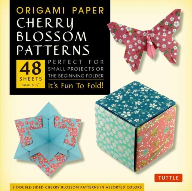 Origami Paper- Cherry Blossom Prints- Small 6 3/4" 48 sheets : Tuttle Origami Paper: Origami Sheets Printed with 8 Different Patterns: Instructions for 5 Projects Included, Notebook / blank book Book