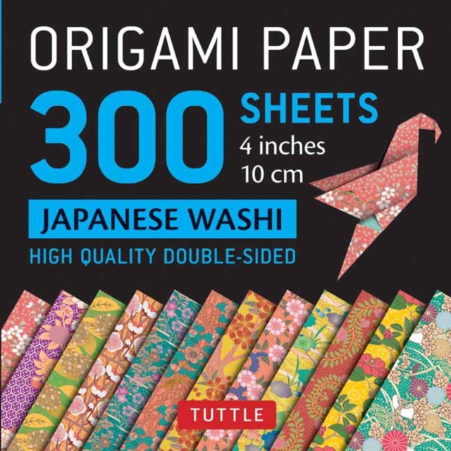Origami Paper - Japanese Washi Patterns- 4 inch (10cm) 300 sheets : Tuttle Origami Paper: High-Quality Origami Sheets Printed with 12 Different Designs, Kit Book