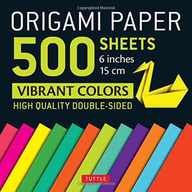 Origami Paper 500 sheets Vibrant Colors 6" (15 cm) : Tuttle Origami Paper: Double-Sided Origami Sheets Printed with 12 Different Designs (Instructions for 6 Projects Included), Notebook / blank book Book