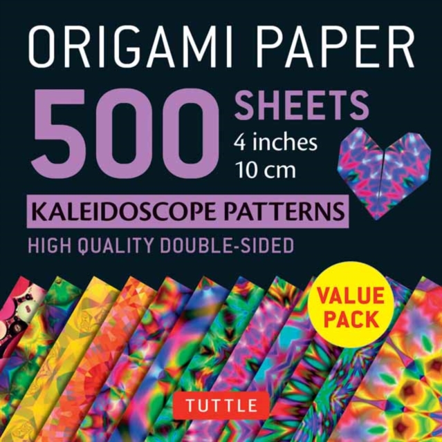 Origami Paper 500 sheets Kaleidoscope Patterns 4" (10 cm) : Tuttle Origami Paper: Double-Sided Origami Sheets Printed with 12 Different Colorful Patterns, Notebook / blank book Book