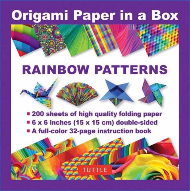 Origami Paper in a Box - Rainbow Patterns, Paperback / softback Book