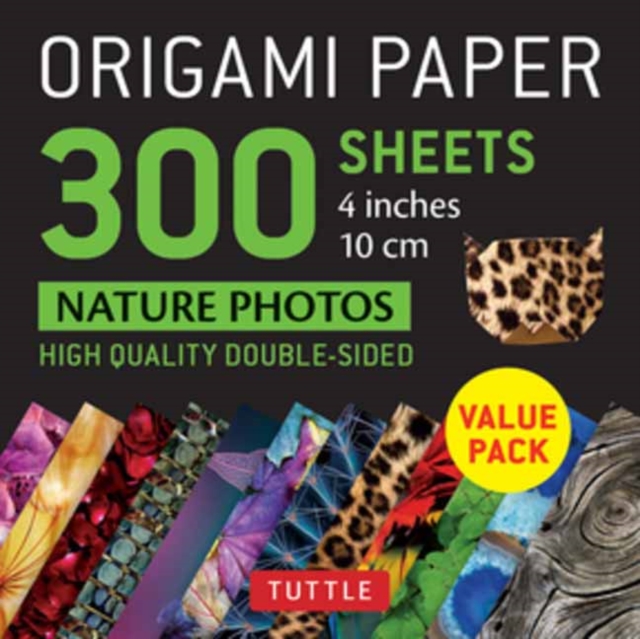 Origami Paper 300 sheets Nature Photo Patterns 4" (10 cm) : Tuttle Origami Paper: Double-Sided Origami Sheets Printed with 12 Different Designs, Notebook / blank book Book