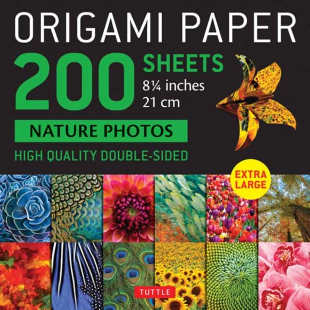Origami Paper 200 sheets Nature Photos 8 1/4" (21 cm) : Double-Sided Origami Sheets Printed with 12 Photographs (Instructions for 6 Projects Included), Notebook / blank book Book