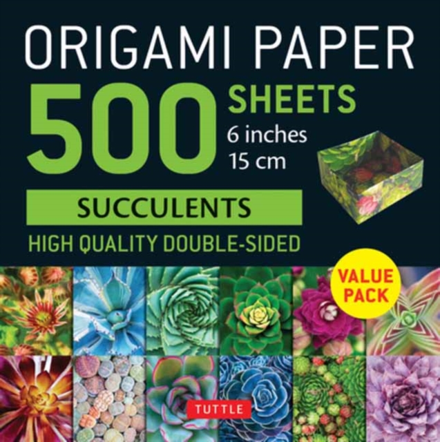 Origami Paper 500 sheets Succulents 6" (15 cm) : Tuttle Origami Paper: Double-Sided Origami Sheets  with 12 Different Photographs (Instructions for 6 Projects Included), Notebook / blank book Book