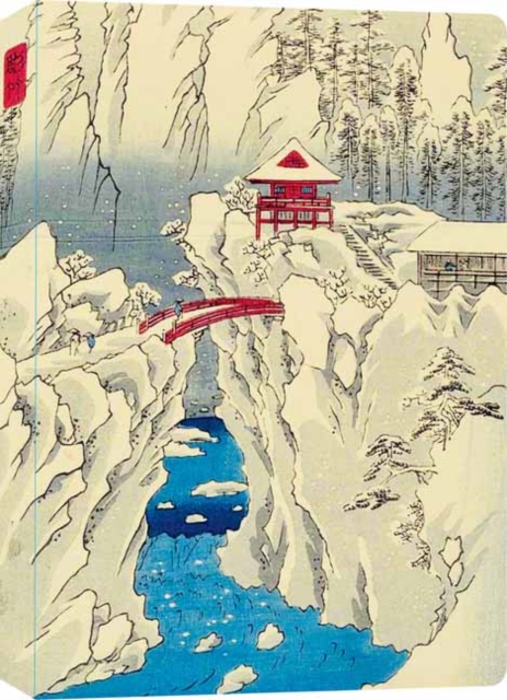Hiroshige Snow on Mt Haruna Dotted Hardcover Journal : Blank Notebook with Ribbon Bookmark, Hardback Book