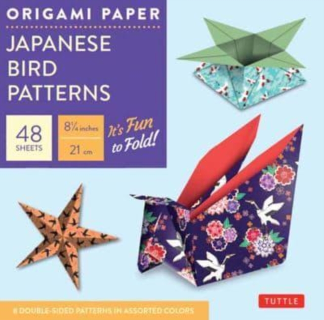 Origami Paper - Japanese Bird Patterns - 8 1/4" - 48 Sheets : Tuttle Origami Paper: Origami Sheets Printed with 8 Different Designs: Instructions for 7 Projects Included, Notebook / blank book Book