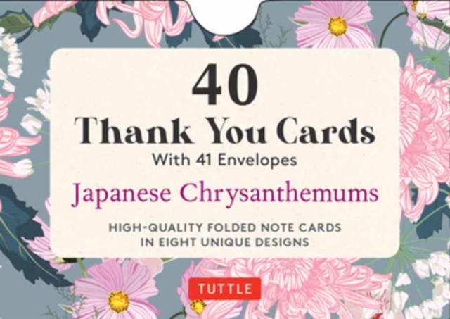 40 Thank You Cards - Japanese Chrysanthemums : 4 1/2 x 3 inch blank cards in 8 unique designs, envelopes included, Miscellaneous print Book