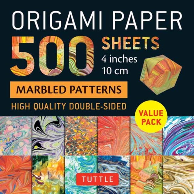 Origami Paper 500 sheets Marbled Patterns 4" (10 cm), Notebook / blank book Book