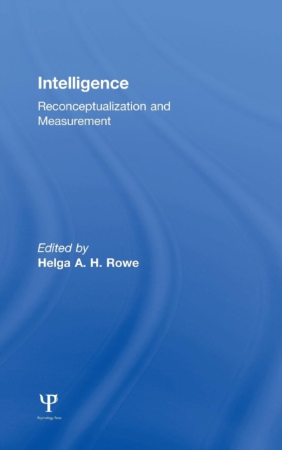 Intelligence : Reconceptualization and Measurement, Hardback Book