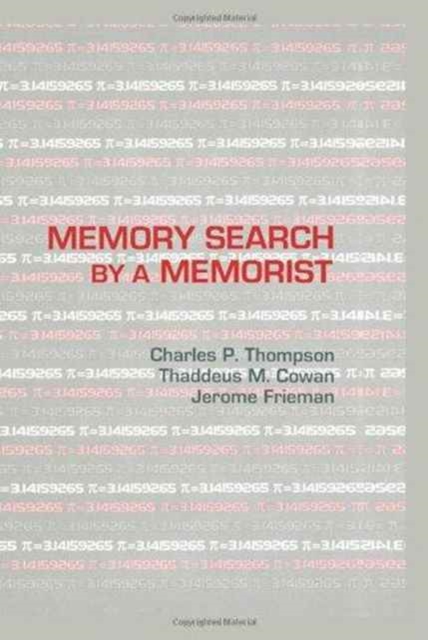 Memory Search By A Memorist, Hardback Book