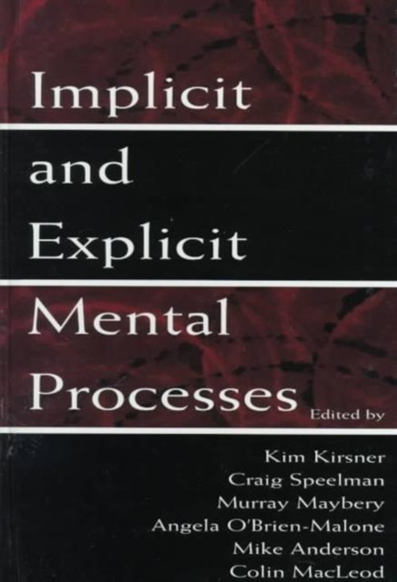 Implicit and Explicit Mental Processes, Hardback Book